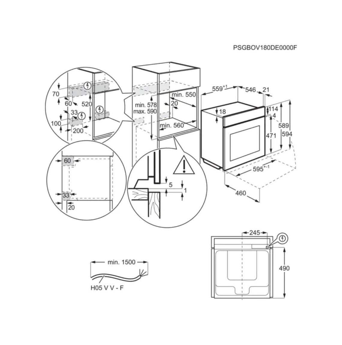 Electrolux EOB8S39Z Serie 800 Steam Boost Forno combinato a vapore cm. 59 - nero
