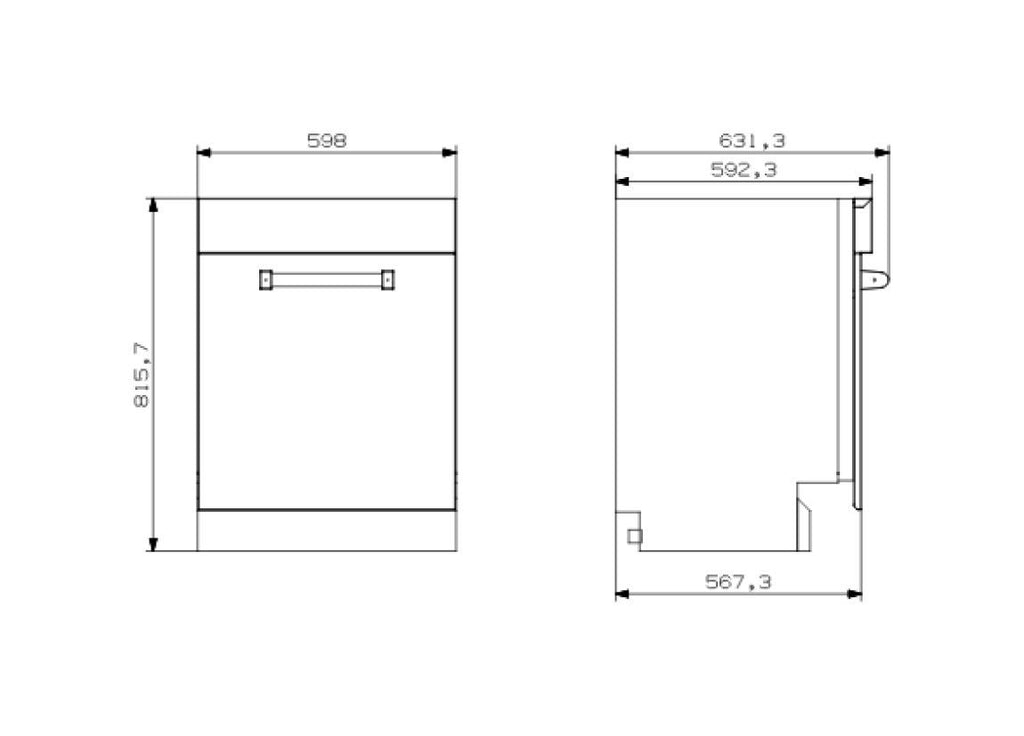 Steel Genesi GQLSFB-6 Genesi Lavastoviglie da incasso 60 cm, con frontale fisso in acciaio inox, 9 programmi, lavaggio intelligente, 15 coperti