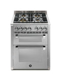 Steel ASCOT 70/2 AQ7SF ASCOT 70/2 Cucina da accosto 70 cm, forno combi-steam 70 lt, doppio forno, piano cottura a gas o induzione