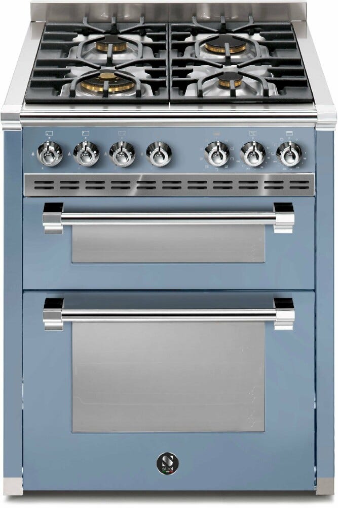 Steel ASCOT 70/2 AQ7SF ASCOT 70/2 Cucina da accosto 70 cm, forno combi-steam 70 lt, doppio forno, piano cottura a gas o induzione