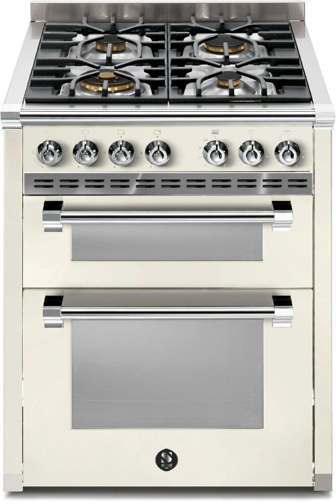 Steel ASCOT 70/2 AQ7SF ASCOT 70/2 Cucina da accosto 70 cm, forno combi-steam 70 lt, doppio forno, piano cottura a gas o induzione