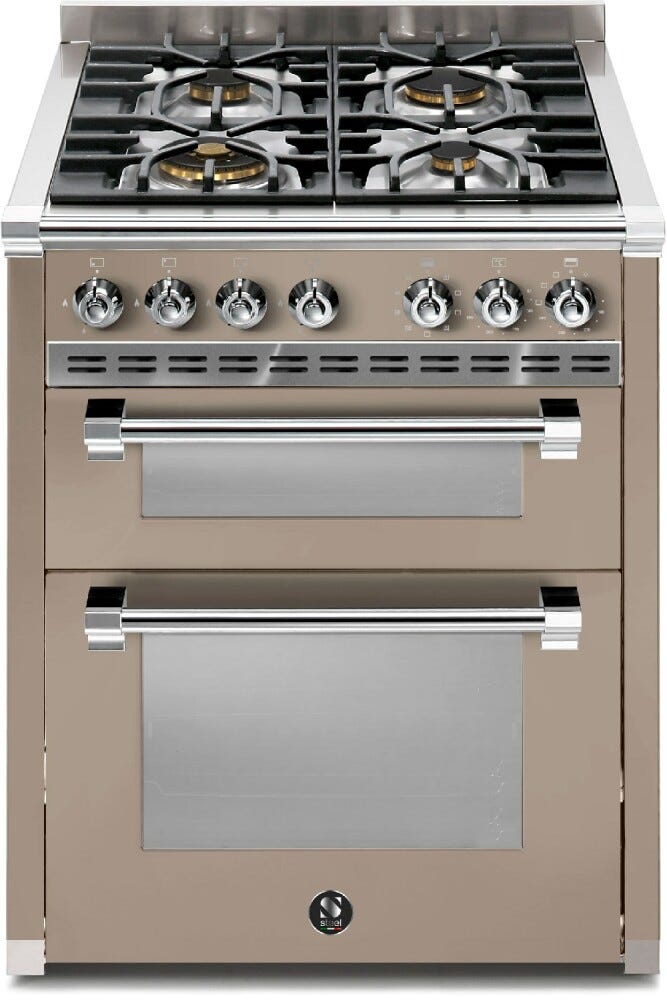 Steel ASCOT 70/2 AQ7SF ASCOT 70/2 Cucina da accosto 70 cm, forno combi-steam 70 lt, doppio forno, piano cottura a gas o induzione