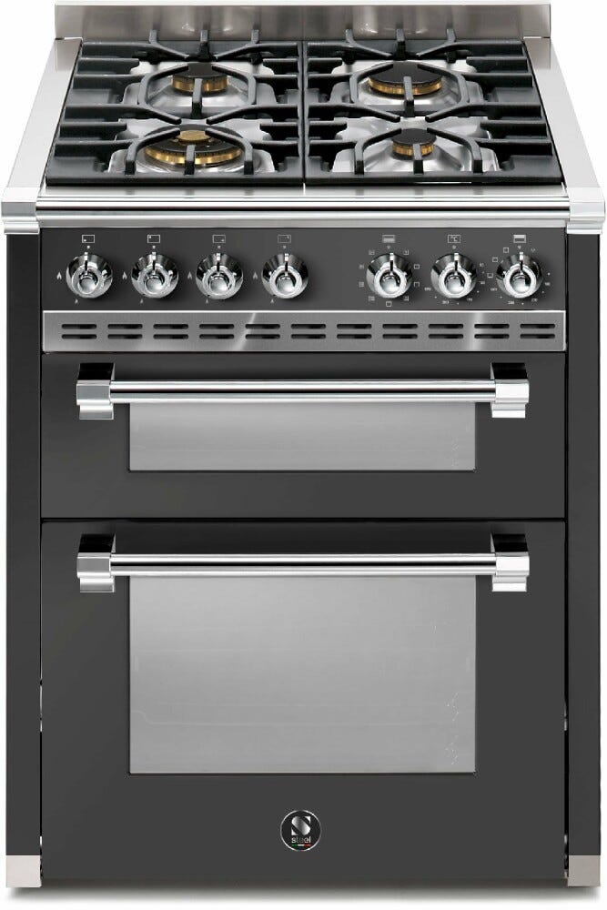 Steel ASCOT 70/2 AQ7SF ASCOT 70/2 Cucina da accosto 70 cm, forno combi-steam 70 lt, doppio forno, piano cottura a gas o induzione