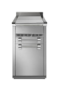 Steel Ascot A4C-P Ascot Piano da lavoro 45 cm, 3 cassetti soft-close, acciaio inox