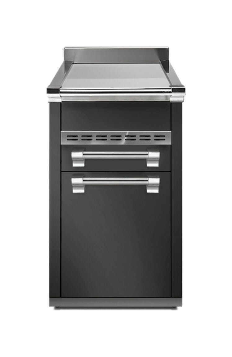 Steel Ascot A4C-P Ascot Piano da lavoro 45 cm, 3 cassetti soft-close, acciaio inox