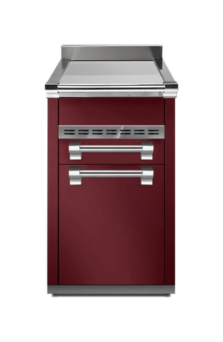 Steel Ascot A4C-P Ascot Piano da lavoro 45 cm, 3 cassetti soft-close, acciaio inox