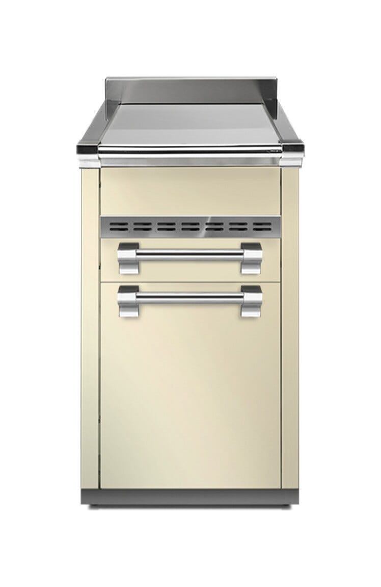 Steel Ascot A4C-P Ascot Piano da lavoro 45 cm, 3 cassetti soft-close, acciaio inox