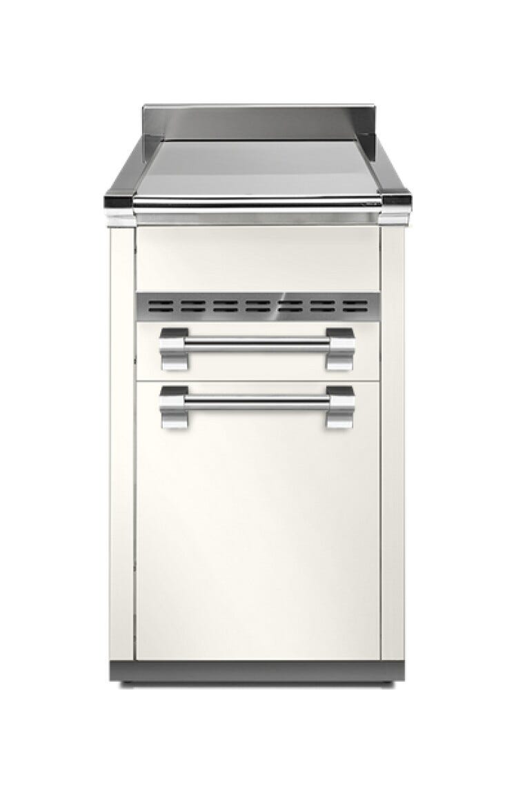 Steel Ascot A4C-P Ascot Piano da lavoro 45 cm, 3 cassetti soft-close, acciaio inox