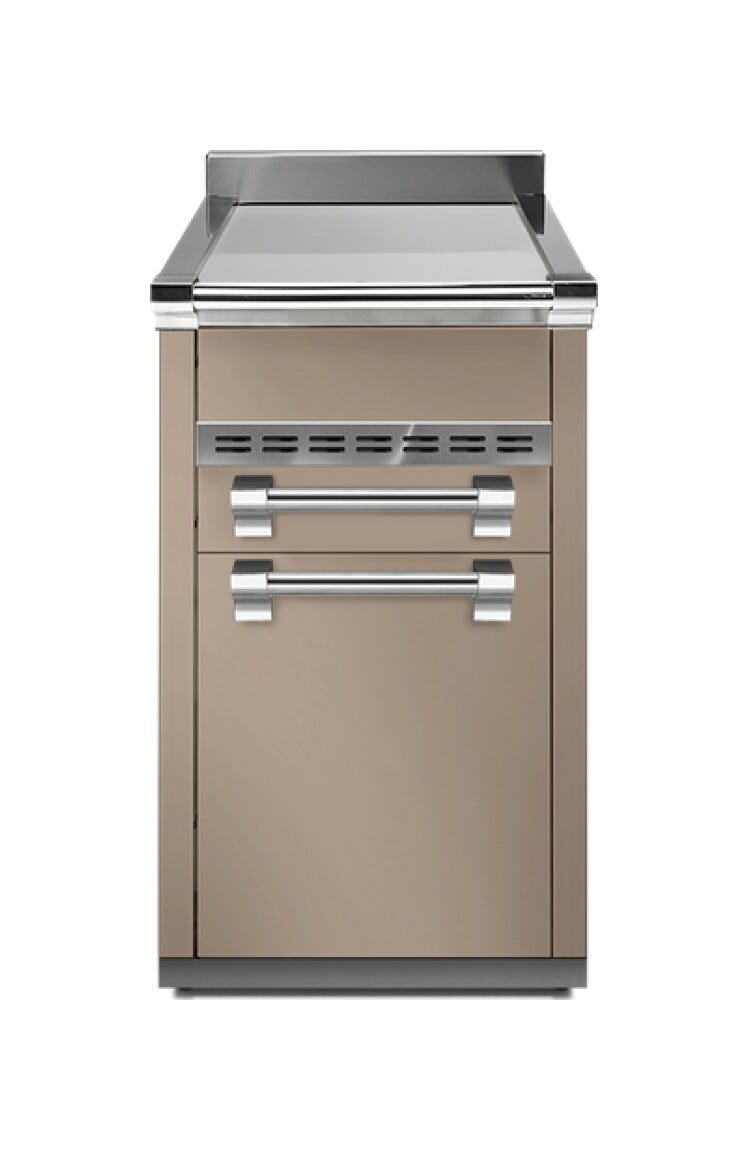 Steel Ascot A4C-P Ascot Piano da lavoro 45 cm, 3 cassetti soft-close, acciaio inox