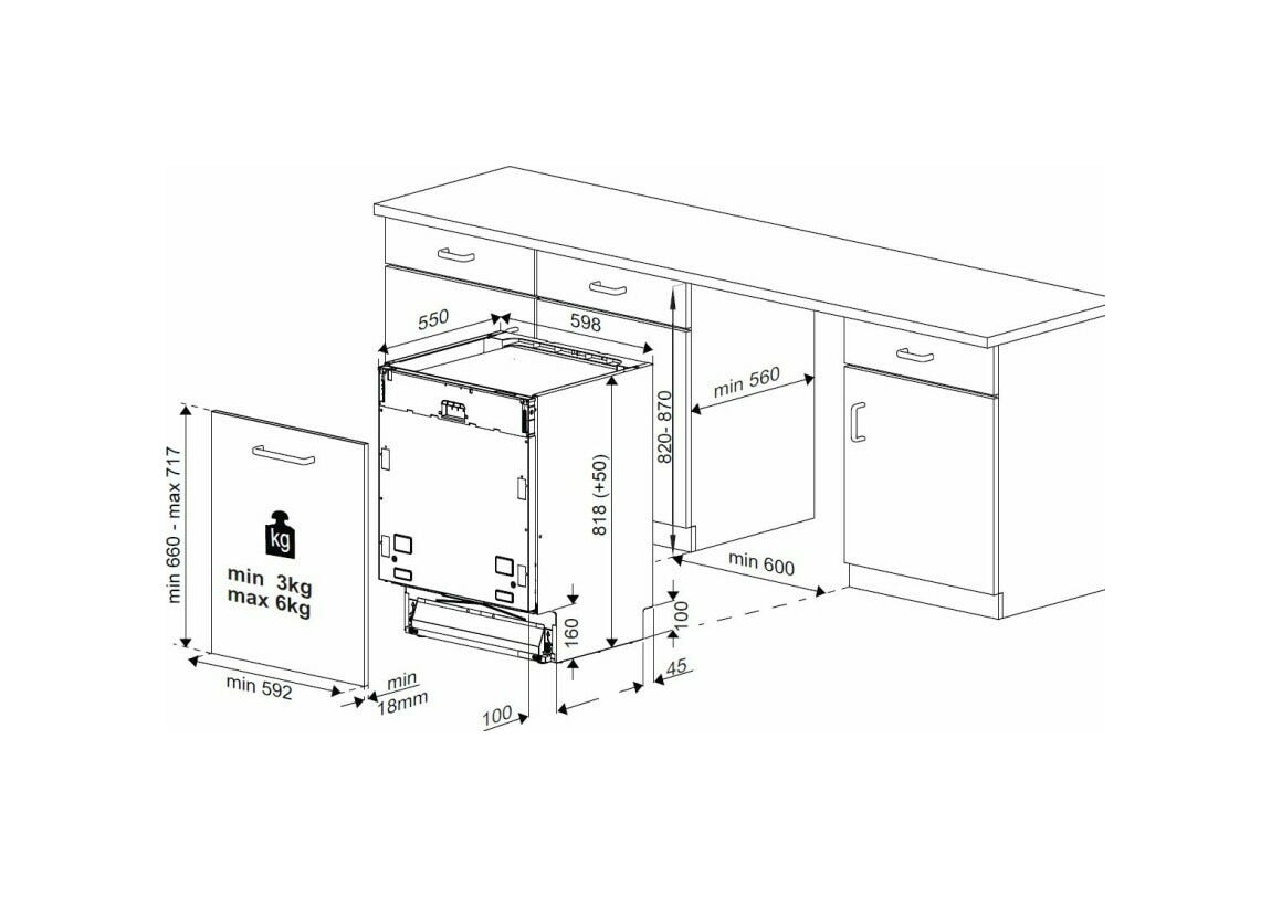Beko BDIN386E4AD Lavastoviglie integrata totale cm. 60 - 16 coperti