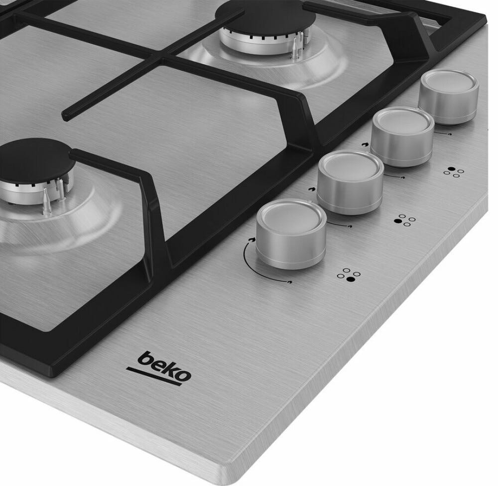 Beko HIBG64122SX Piano a cottura a gas cm. 61 - inox