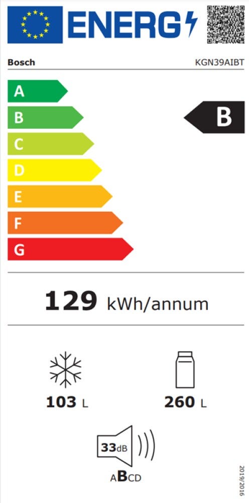Bosch KGN39AIBT Serie 6 Frigorifero con congelatore a libera installazione cm.60 h.203 - inox antimpronta