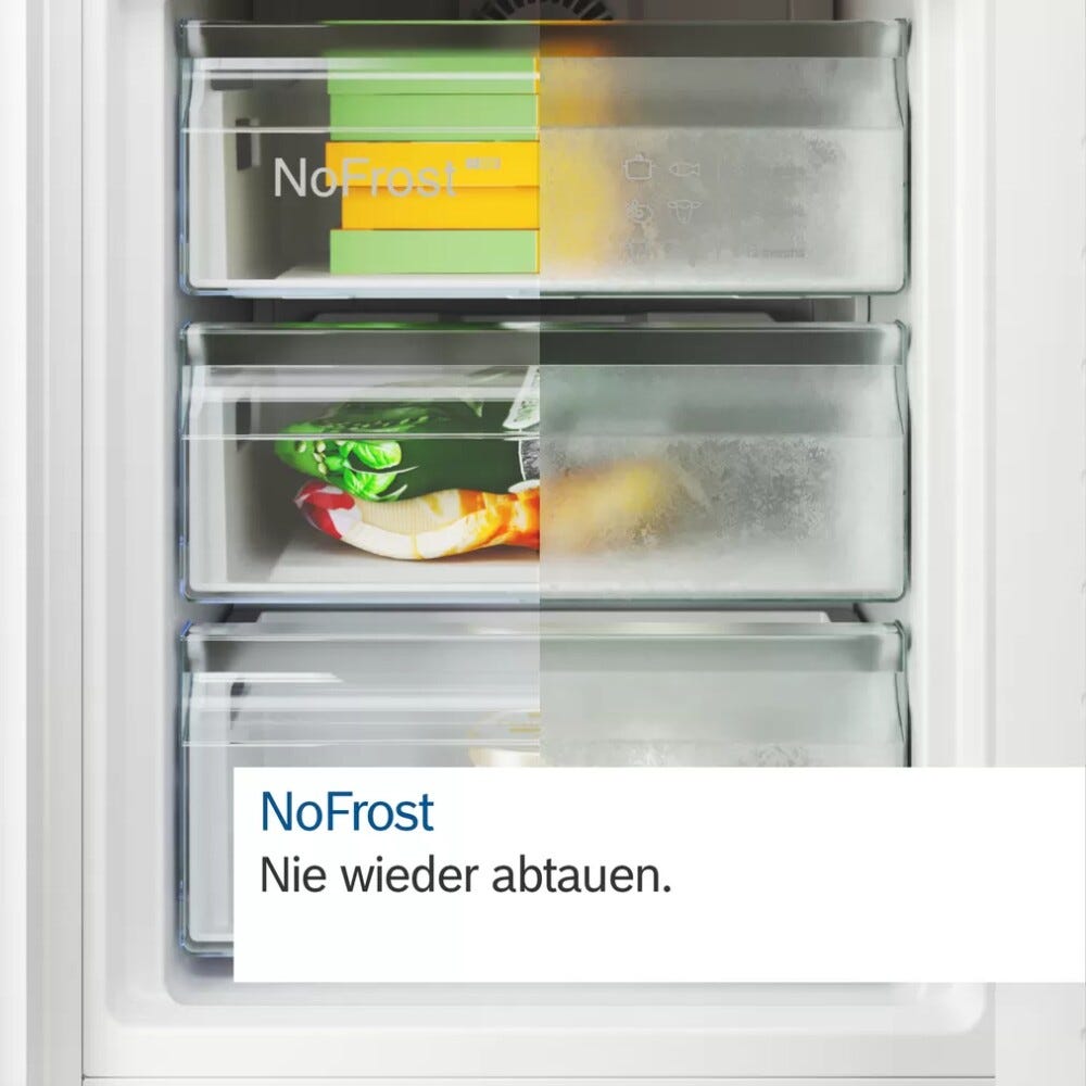 Bosch KGN39LBCF Serie 6 Frigorifero con congelatore a libera installazione cm.60 h.203 - vetro nero