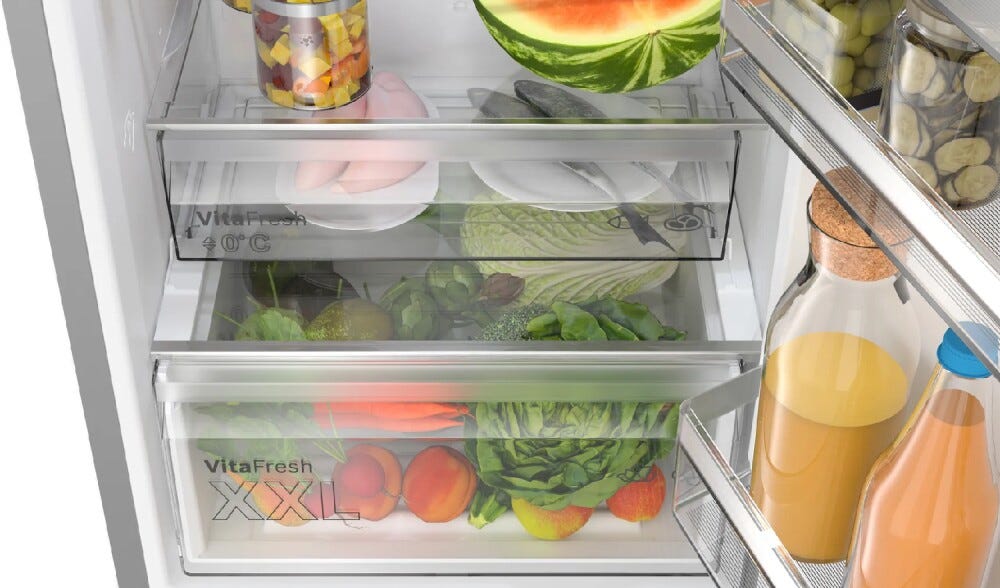 Bosch KGN362IDF Serie 4 Frigorifero con congelatore a libera installazione cm.60 h.186 - inox antimpronta
