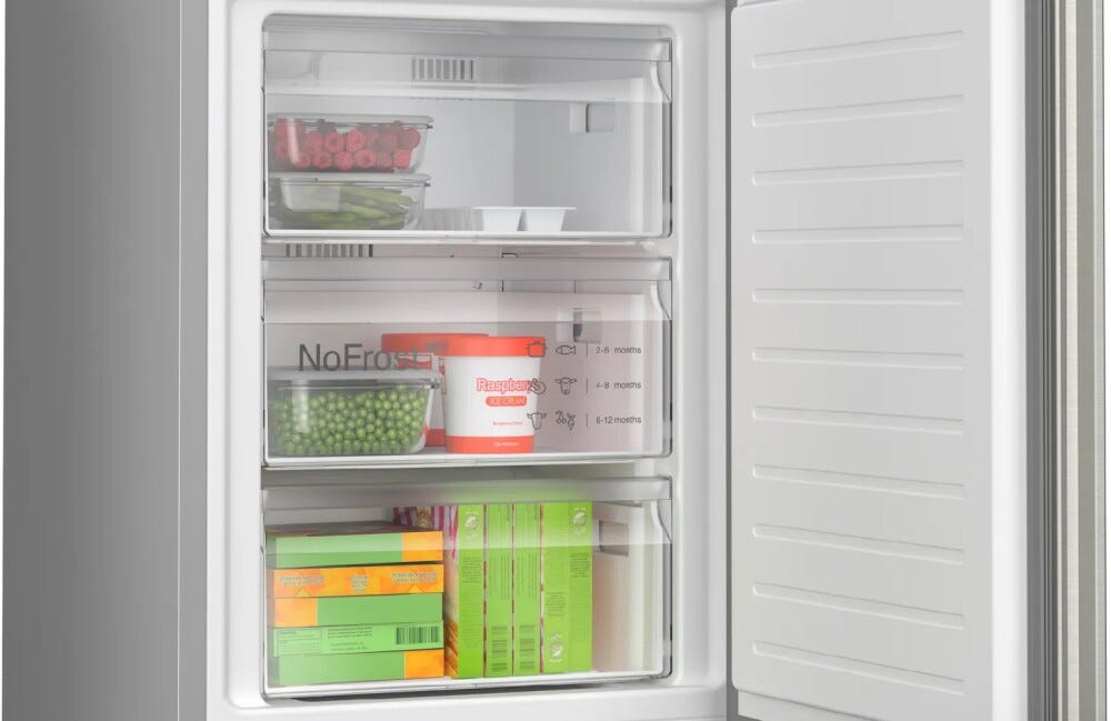 Bosch KGN362IDF Serie 4 Frigorifero con congelatore a libera installazione cm.60 h.186 - inox antimpronta