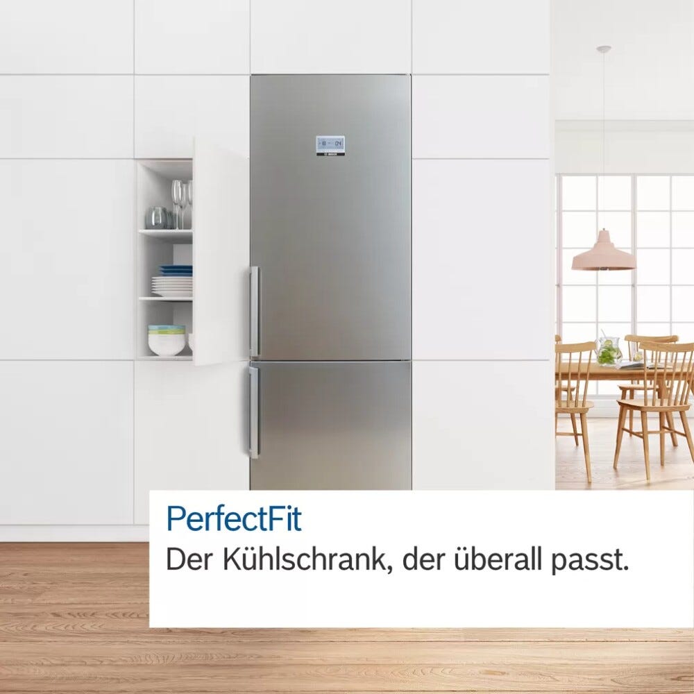 Bosch KGN362IDF Serie 4 Frigorifero con congelatore a libera installazione cm.60 h.186 - inox antimpronta