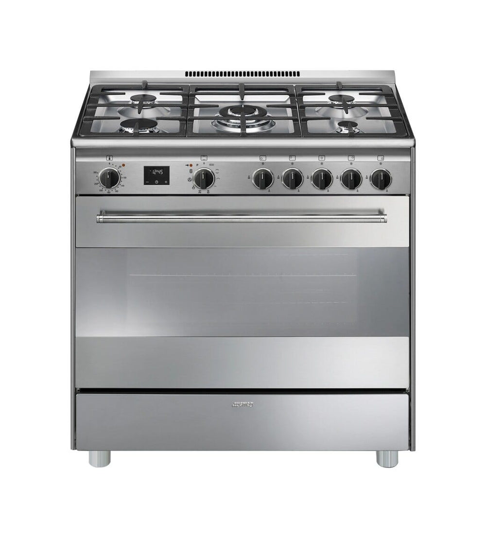 Smeg BG91PX2 Concerto Cucina da accosto 90 x 60 - 5 fuochi gas + 1 forno elettrico - inox
