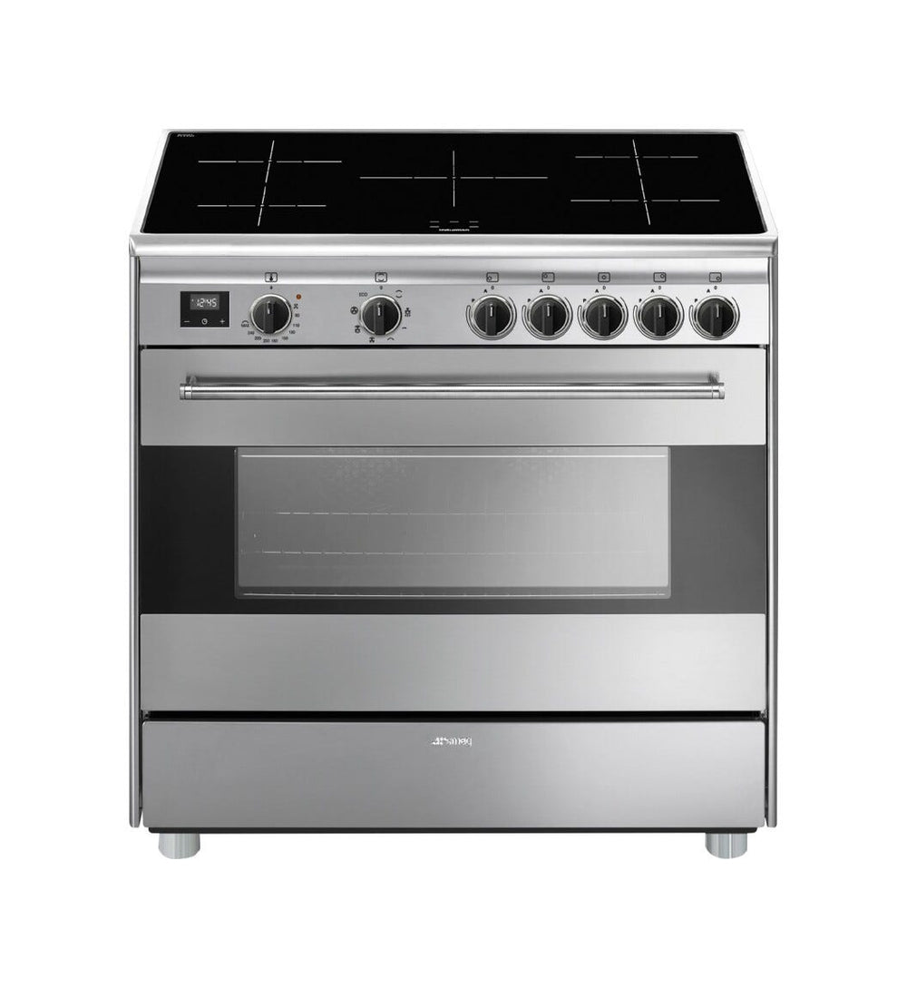 Smeg BG91IX2 Concerto Cucina da accosto 90 x 60 - 5 zone induzione + 1 forno elettrico - inox