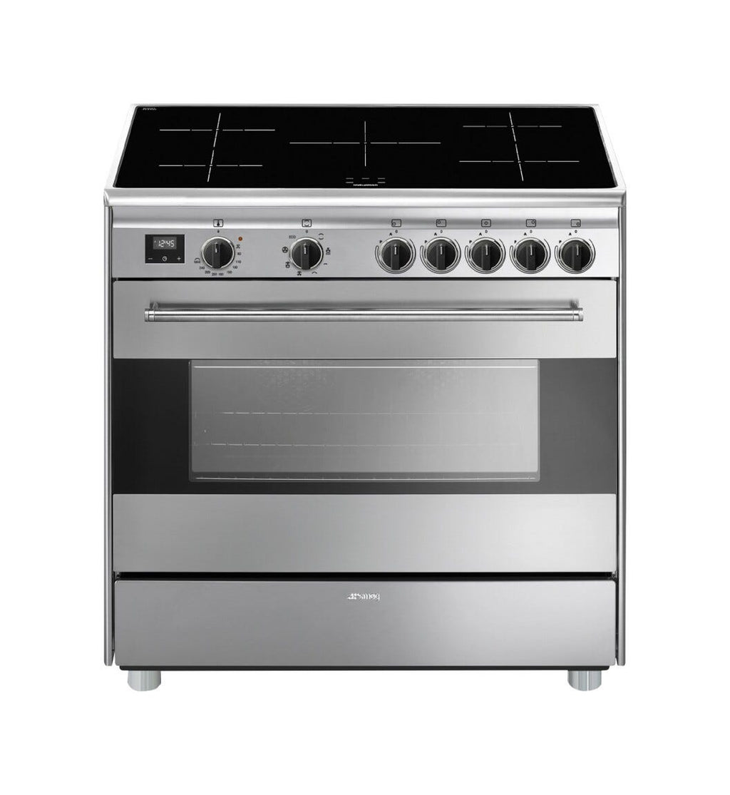 Smeg BG91IX2 Concerto Cucina da accosto 90 x 60 - 5 zone induzione + 1 forno elettrico - inox