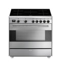 Smeg BG91IX2 Concerto Cucina da accosto 90 x 60 - 5 zone induzione + 1 forno elettrico - inox