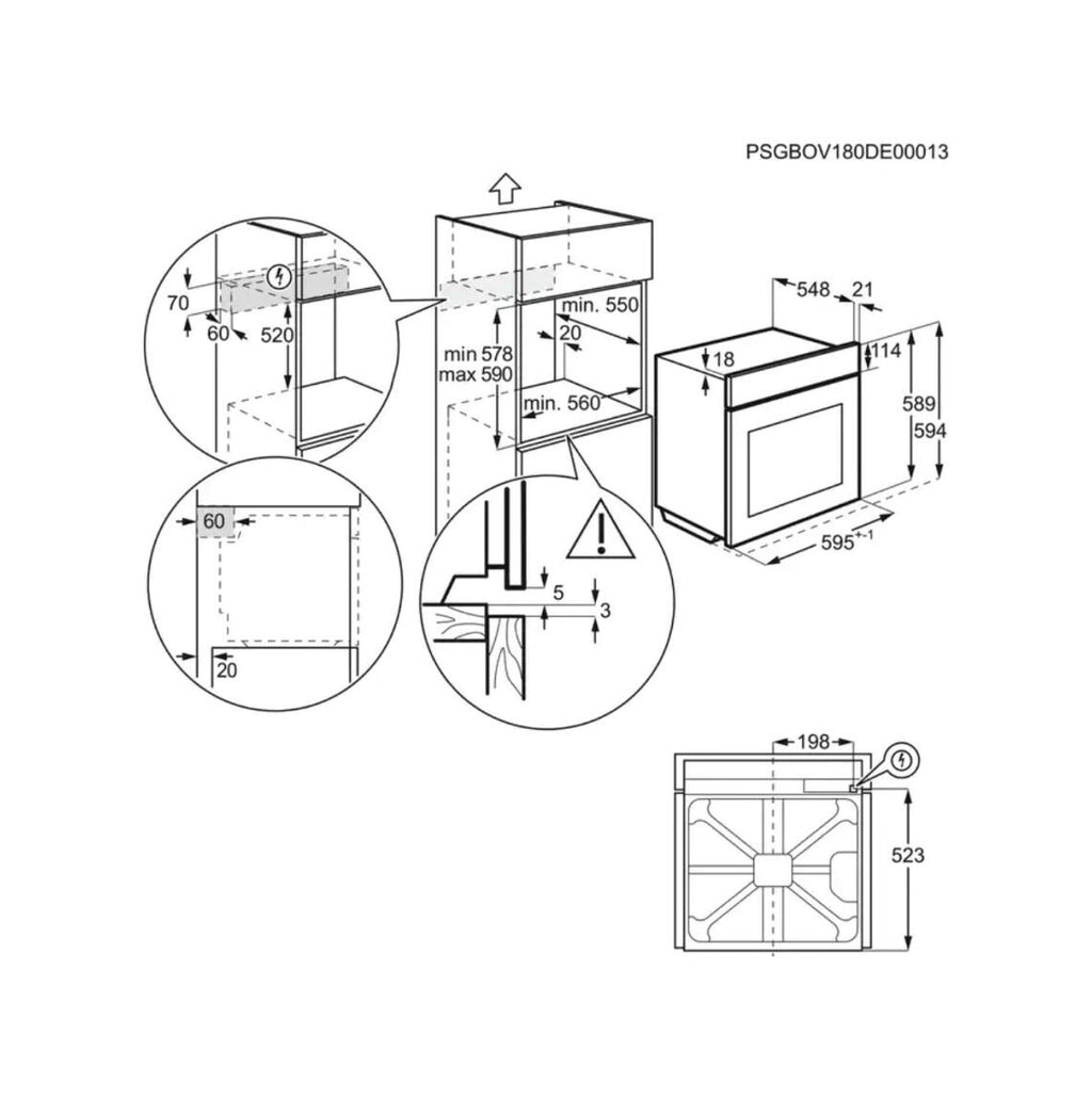 Electrolux KODEH60X Serie 600 Forno elettrico cm. 60 - nero