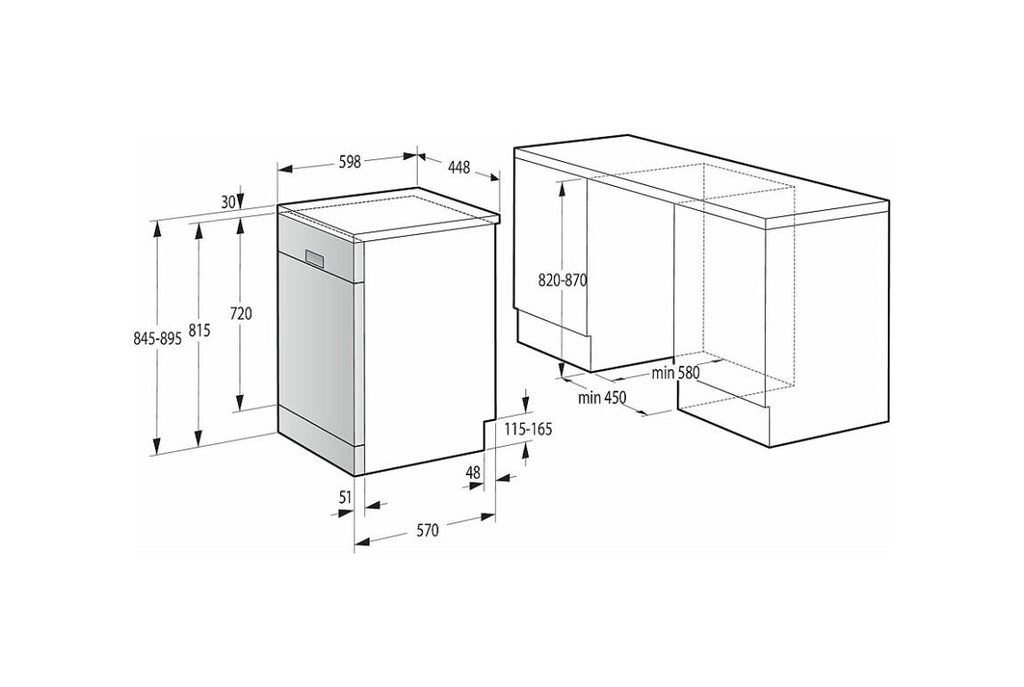 Gorenje GS541D10X SmartFlex Lavastoviglie a libera installazione 11 coperti cm. 45