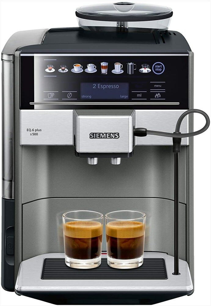 Siemens TE655203RW EQ.6 plus Macchina per caffè automatica - grigio / nero