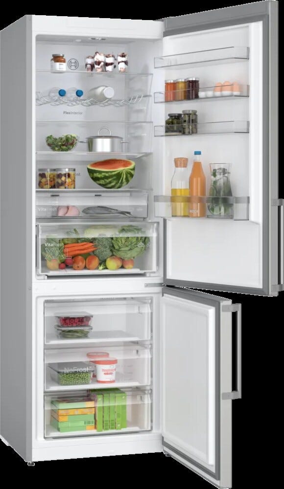 Bosch KGN497ICT Serie 4 Frigorifero con congelatore a libera installazione - cm.70 h.203 lt.440 - inox antimpronta