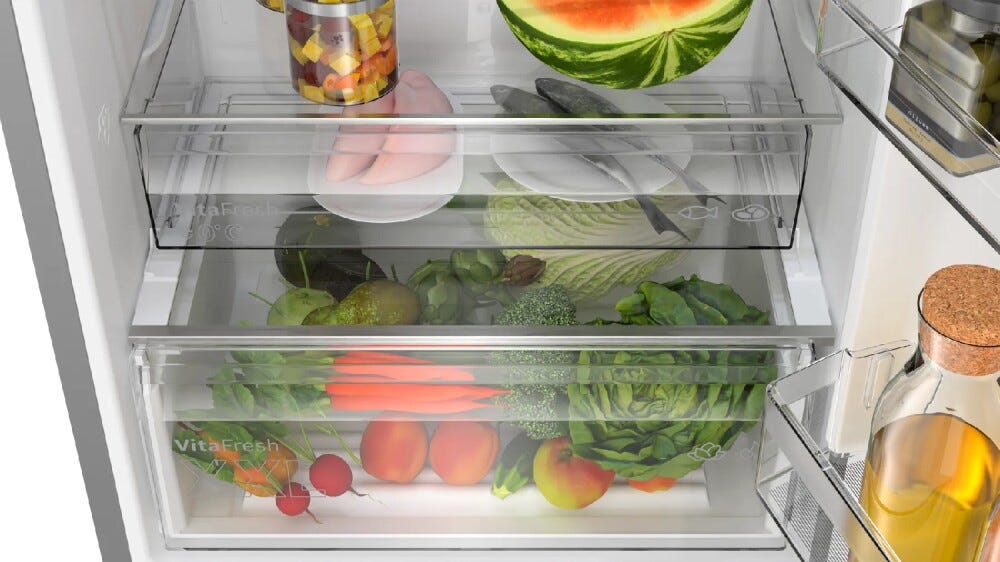 Bosch KGN497ICT Serie 4 Frigorifero con congelatore a libera installazione - cm.70 h.203 lt.440 - inox antimpronta