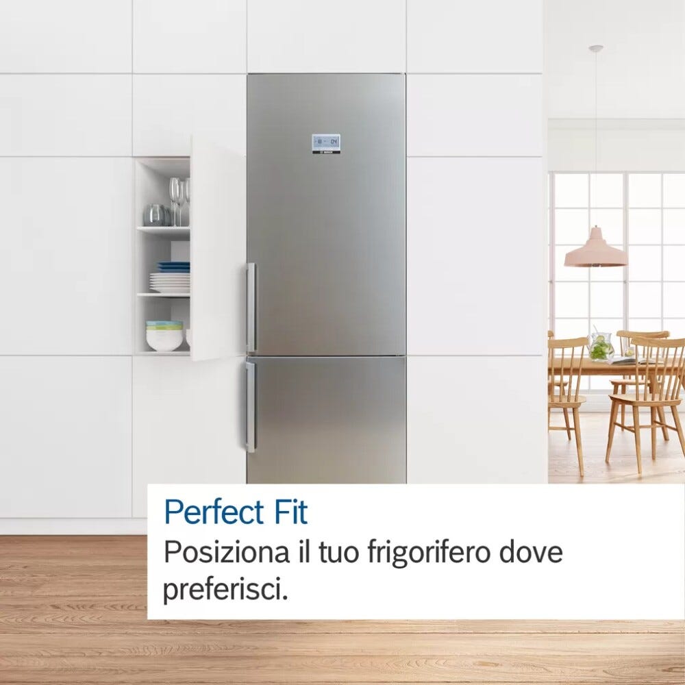Bosch KGN497ICT Serie 4 Frigorifero con congelatore a libera installazione - cm.70 h.203 lt.440 - inox antimpronta