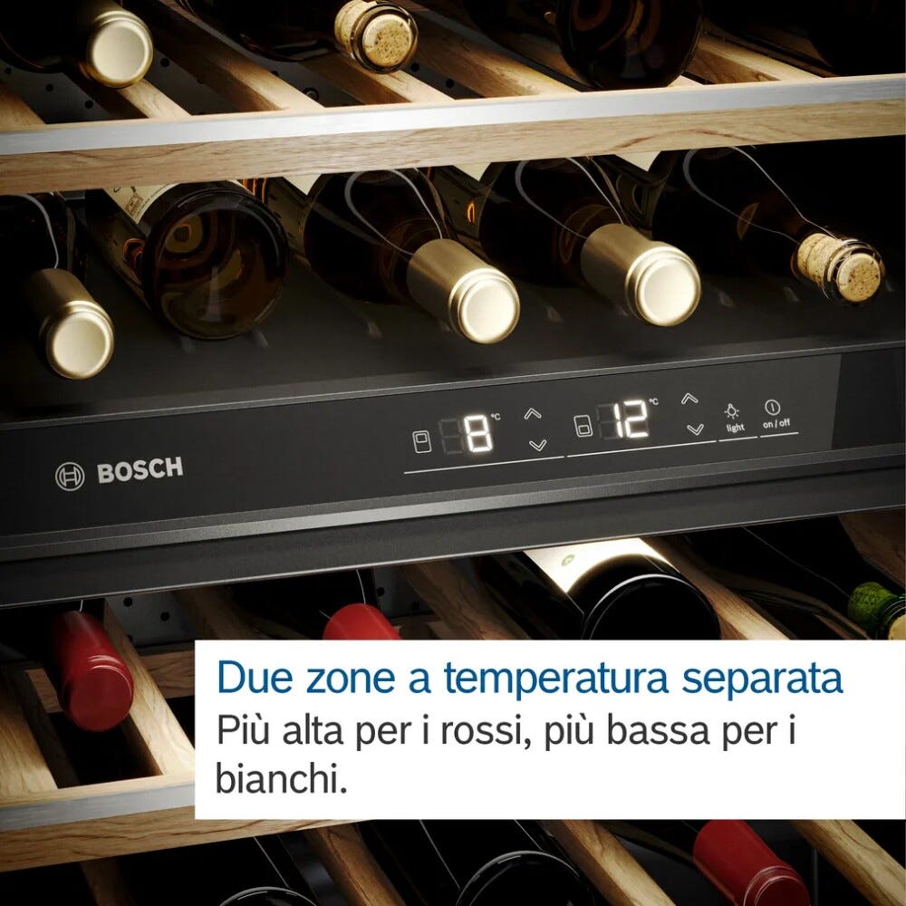 Bosch KUW21AHG0 Serie 6 Cantina vino ad incasso - cm.60 h.82 - 44 bottiglie - nero
