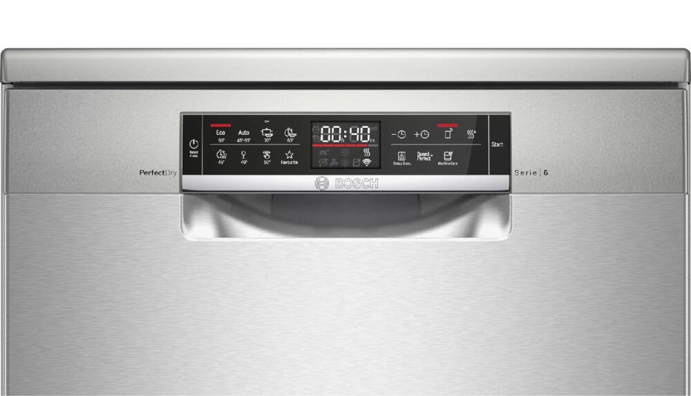 Bosch SMS6ZDI48E Serie 6 Lavastoviglie a libera installazione - cm.60 - 13 coperti - inox