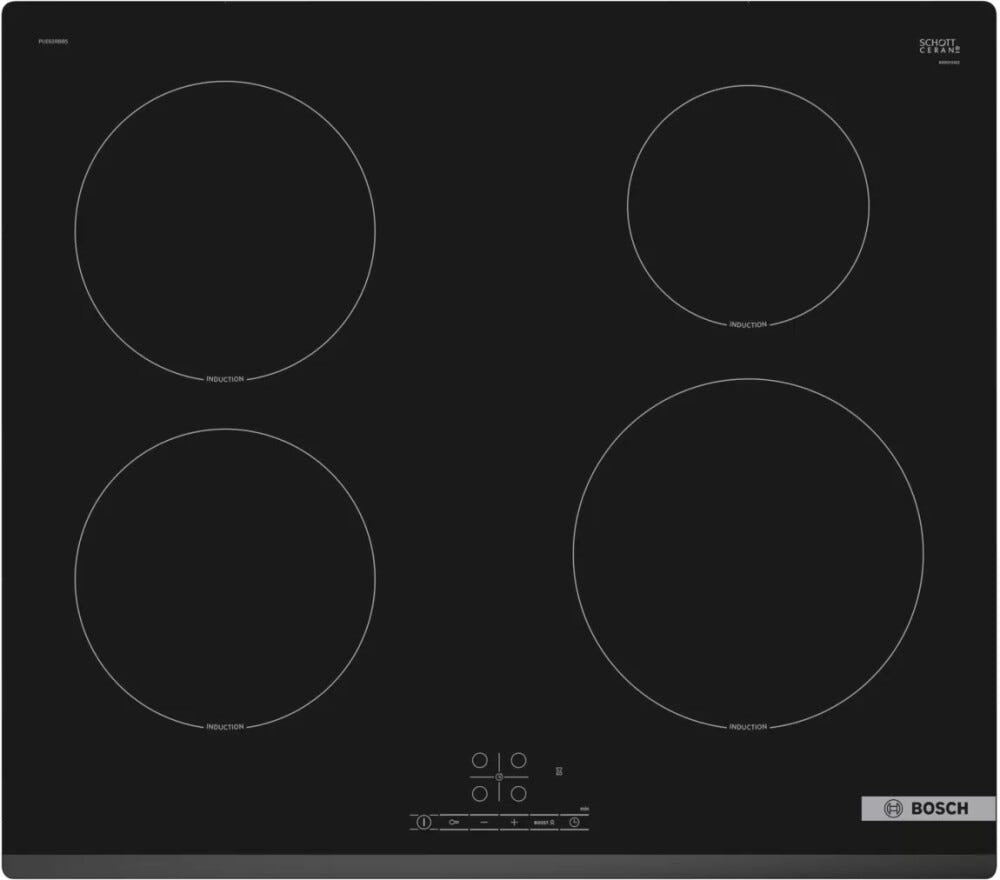 Bosch PUE63RBB5E Serie 4 Piano cottura a induzione - cm.60 - vetroceramica nero