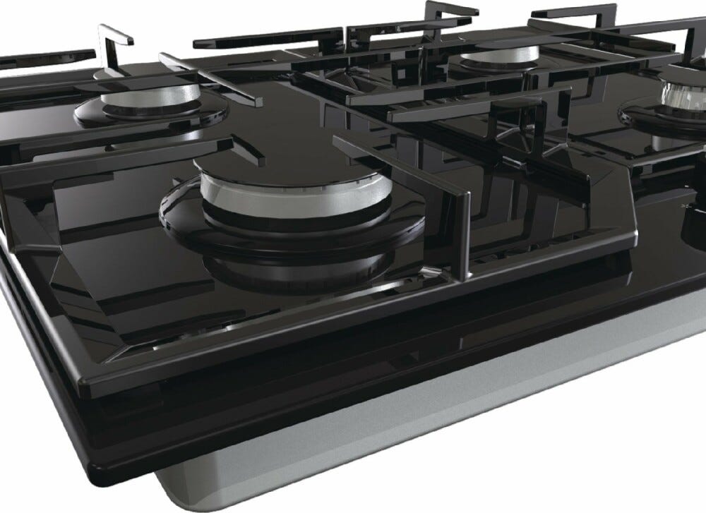 Gorenje GT641KB Piano cottura a gas cm. 61 - vetro nero