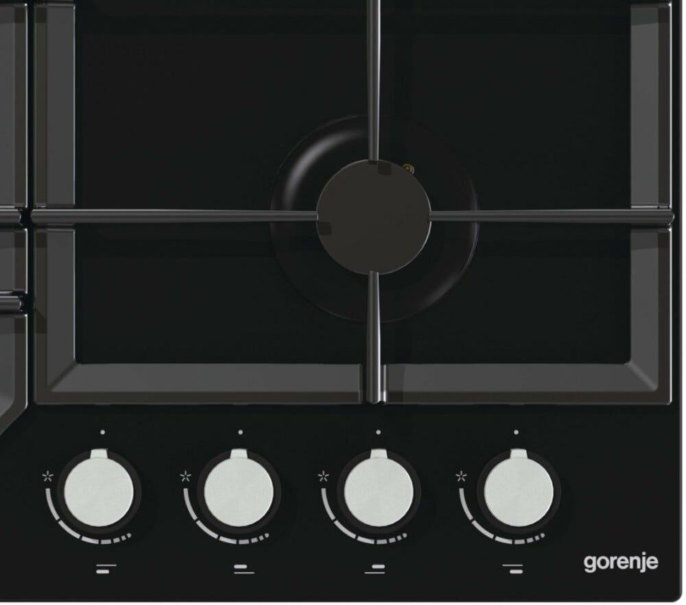 Gorenje GT641KB Piano cottura a gas cm. 61 - vetro nero