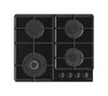 Gorenje GTW641EB Piano cottura a gas cm. 60 - vetro nero