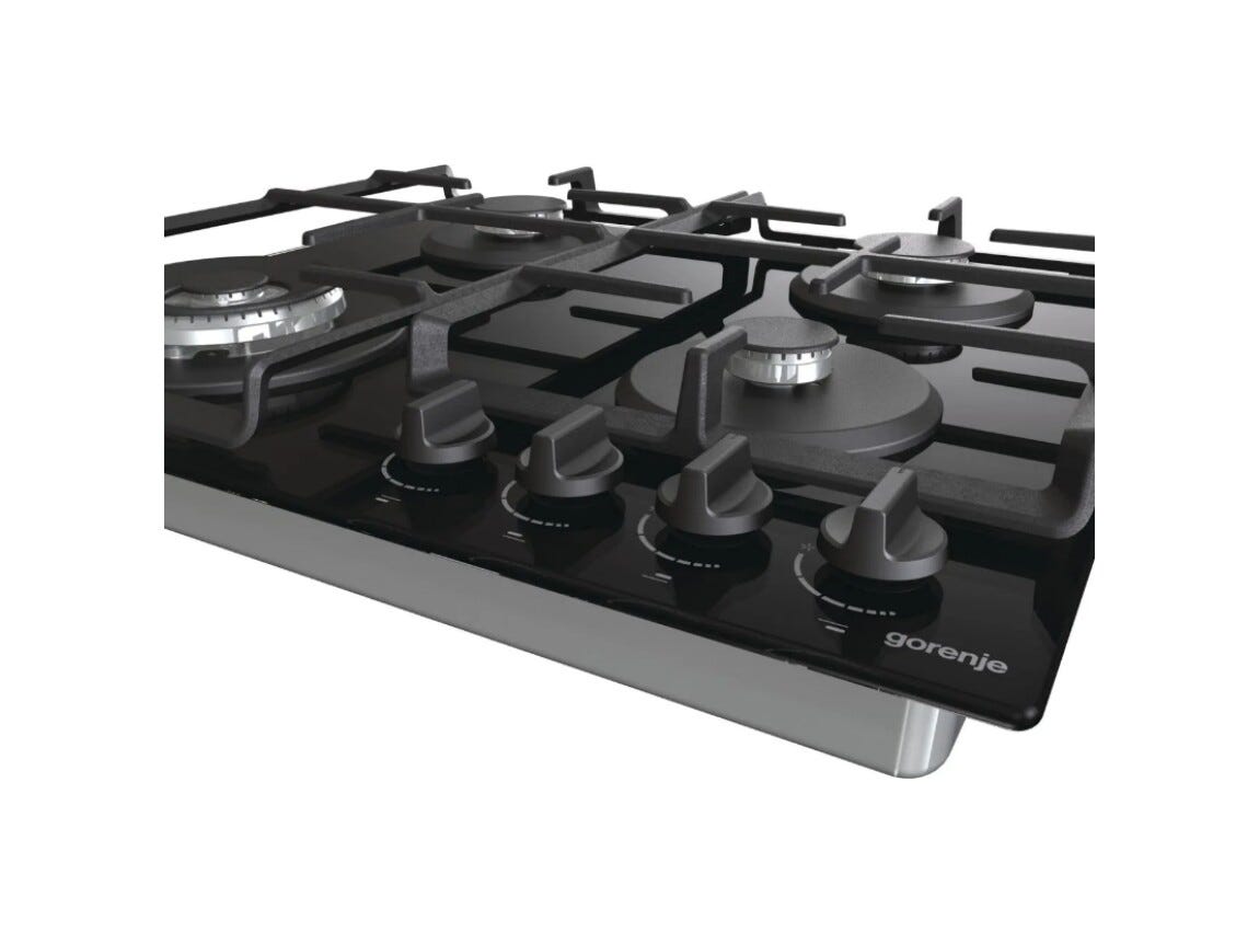 Gorenje GTW641EB Piano cottura a gas cm. 60 - vetro nero