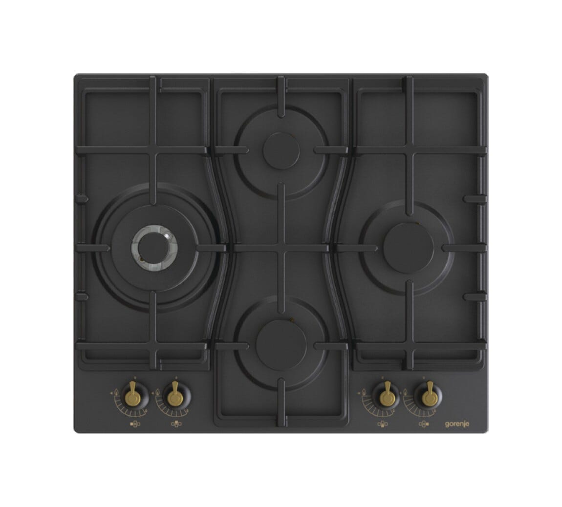 Gorenje GW6D42CLB Piano cottura a gas cm. 60 - nero