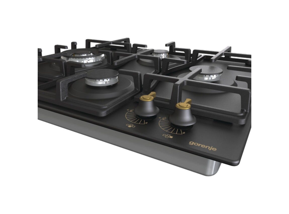 Gorenje GW6D42CLB Piano cottura a gas cm. 60 - nero