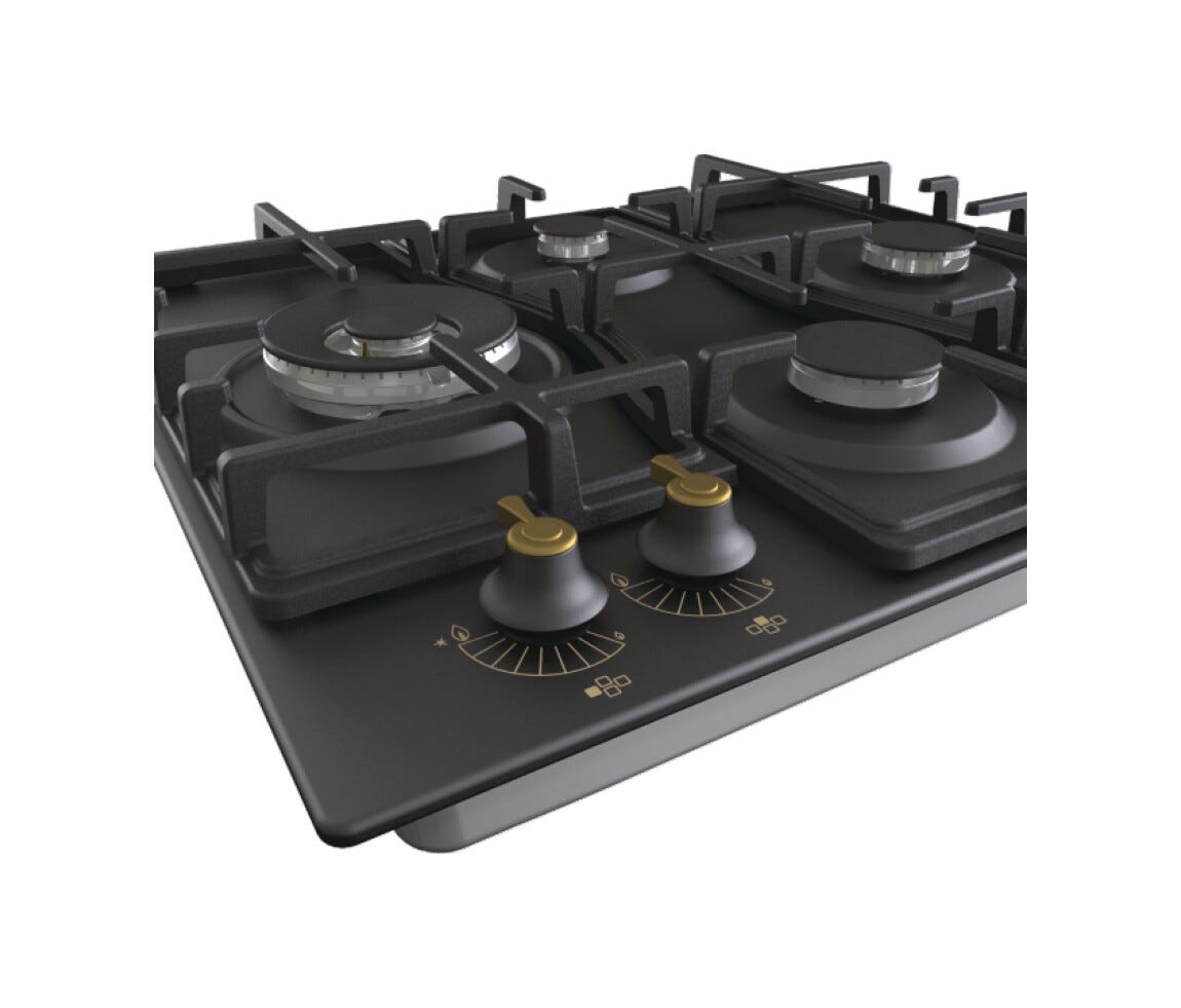 Gorenje GW6D42CLB Piano cottura a gas cm. 60 - nero