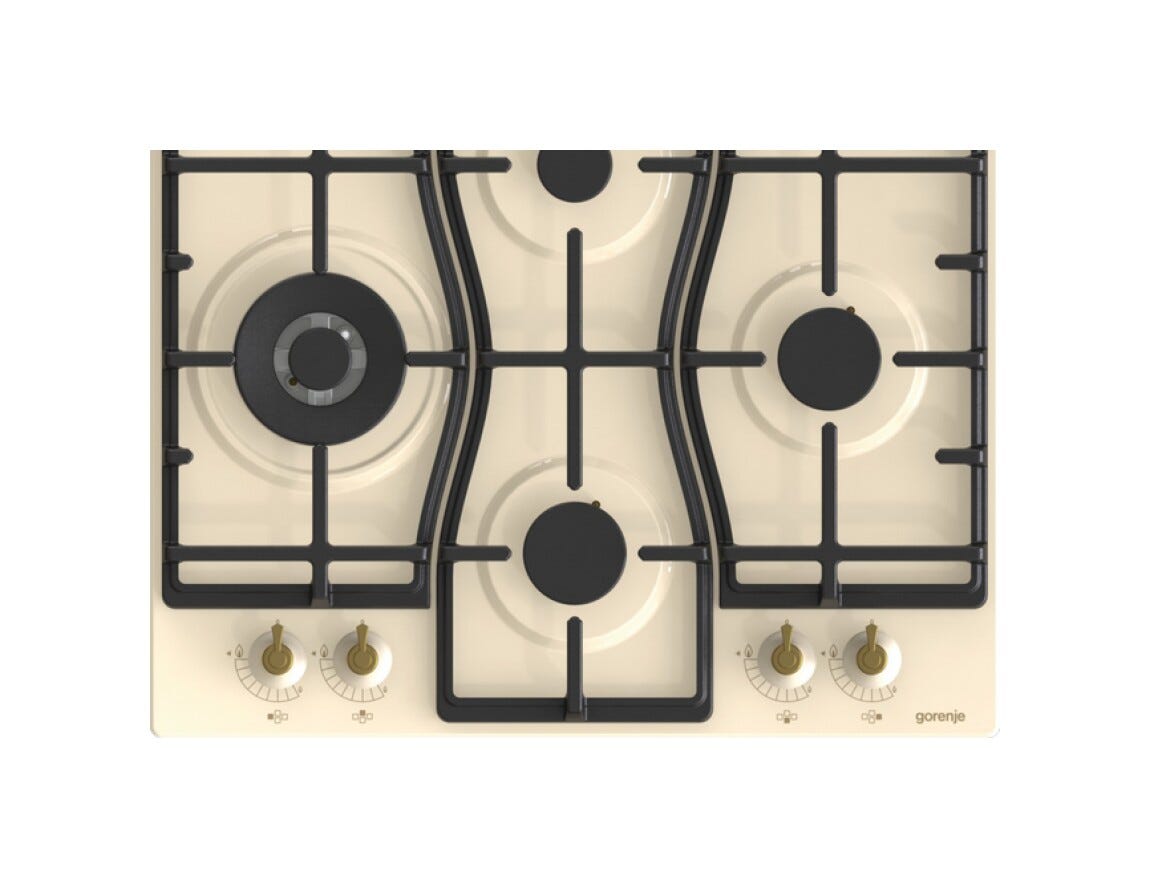 Gorenje GW6D42CLI Piano cottura a gas cm. 60 - crema