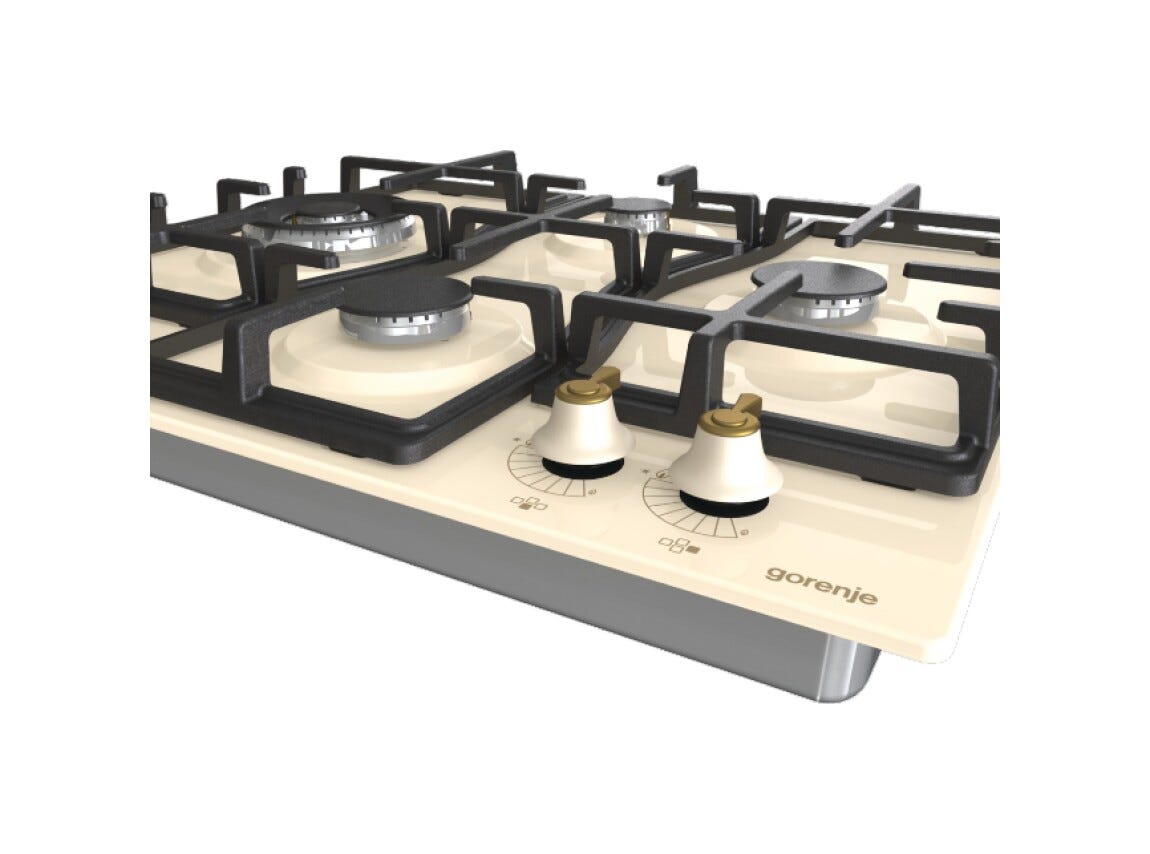Gorenje GW6D42CLI Piano cottura a gas cm. 60 - crema