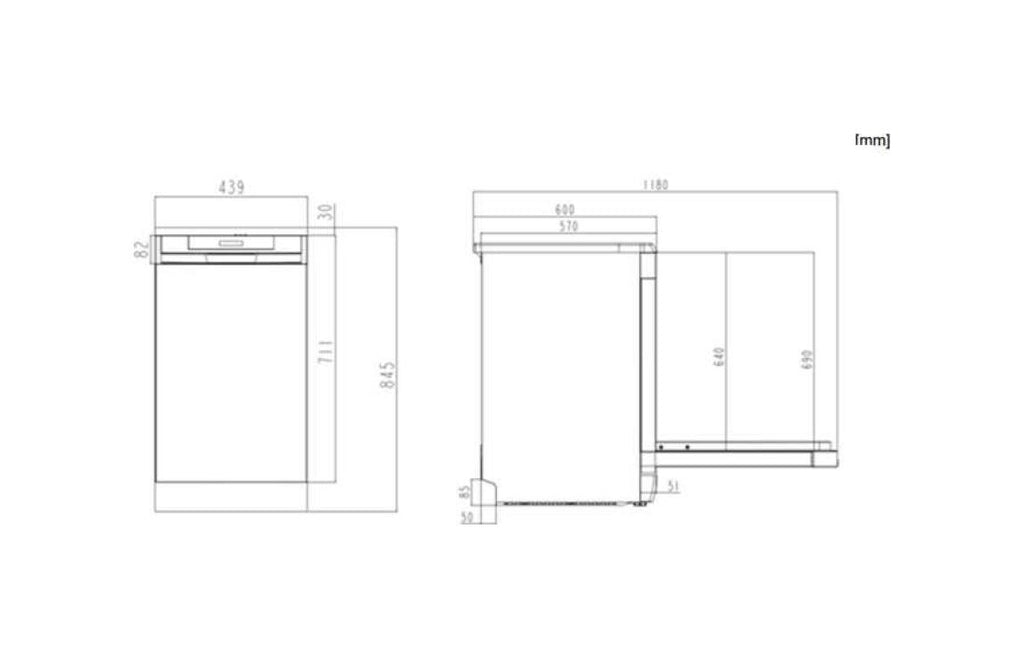 Gorenje GS520E15W Lavastoviglie a libera installazione cm. 45 - 9 coperti - bianco