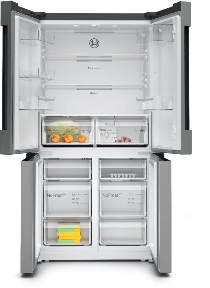 Bosch KFN96VPEA serie 4 Frigorifero con congelatore side by side cm91 h183 lt605 - inox