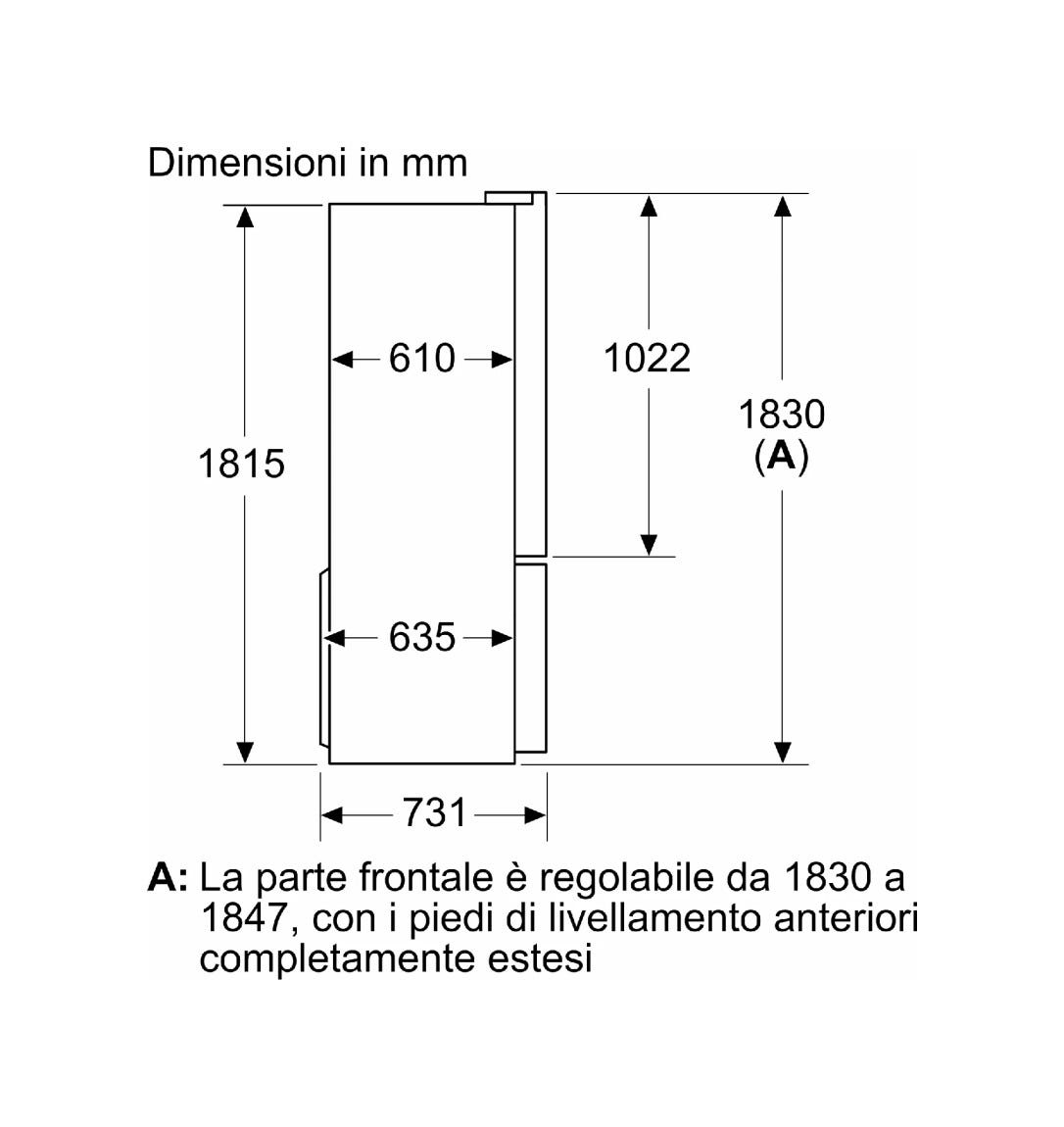 Bosch KFN96VPEA serie 4 Frigorifero con congelatore side by side cm91 h183 lt605 - inox