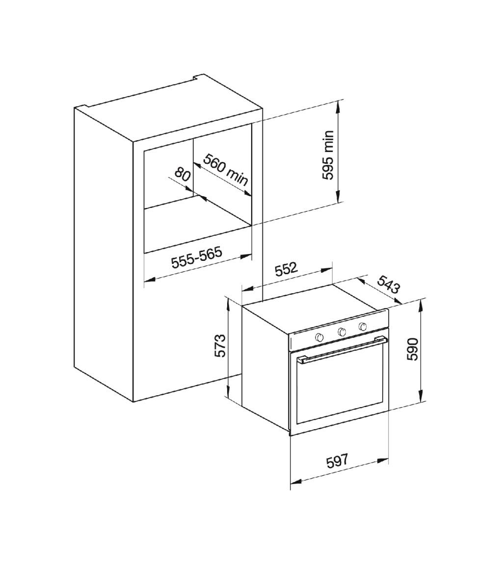 Glem GFXV21IX-S2 Forno multifunzione elettrico e a gas ventilato cm. 60 - inox