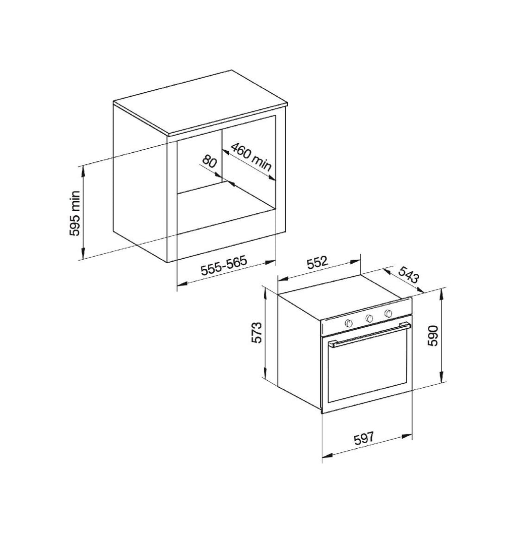 Glem GFXV21IX-S2 Forno multifunzione elettrico e a gas ventilato cm. 60 - inox