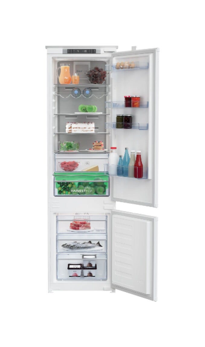 Beko BCNA306E4SN Frigorifero con congelatore da incasso cm. 54 h. 194 - lt. 306 - bianco