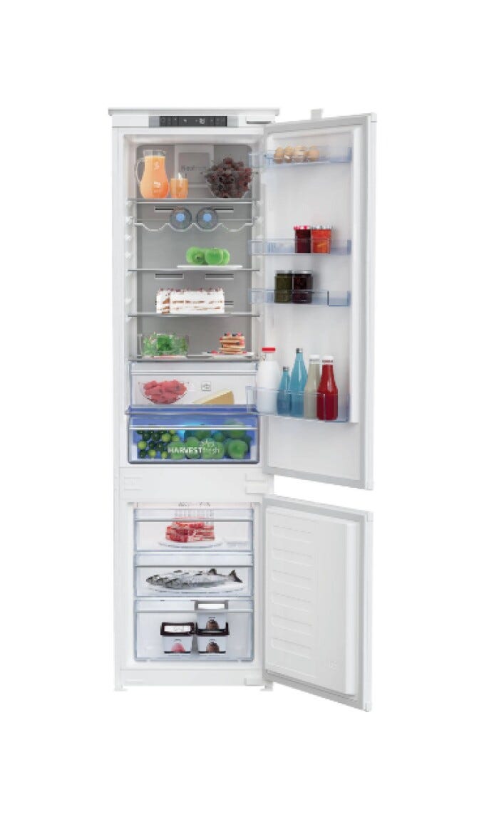 Beko BCNA306E4SN Frigorifero con congelatore da incasso cm. 54 h. 194 - lt. 306 - bianco