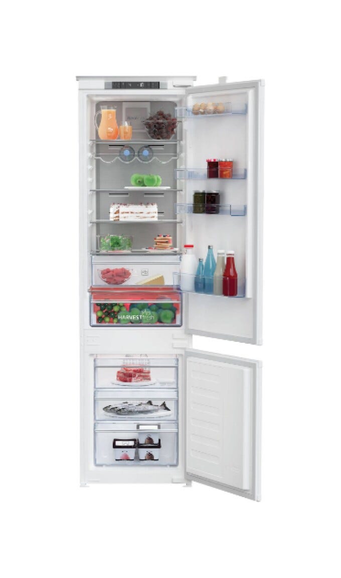 Beko BCNA306E4SN Frigorifero con congelatore da incasso cm. 54 h. 194 - lt. 306 - bianco
